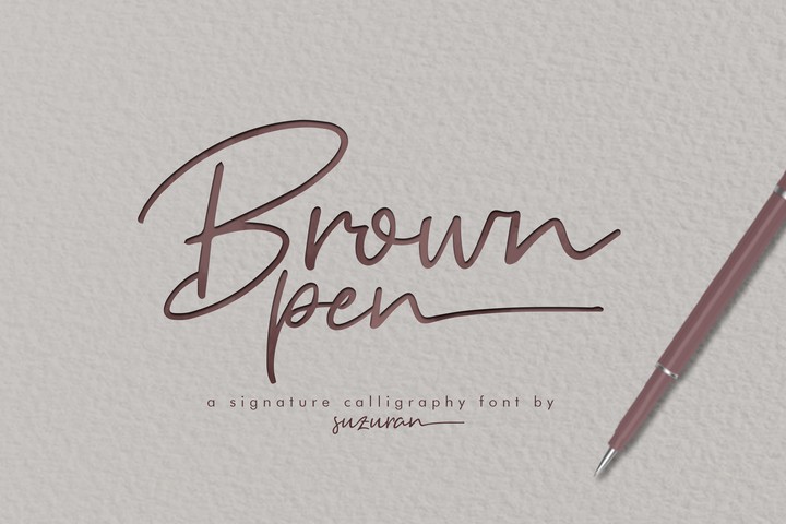 Beispiel einer Brown Pen-Schriftart